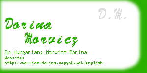 dorina morvicz business card